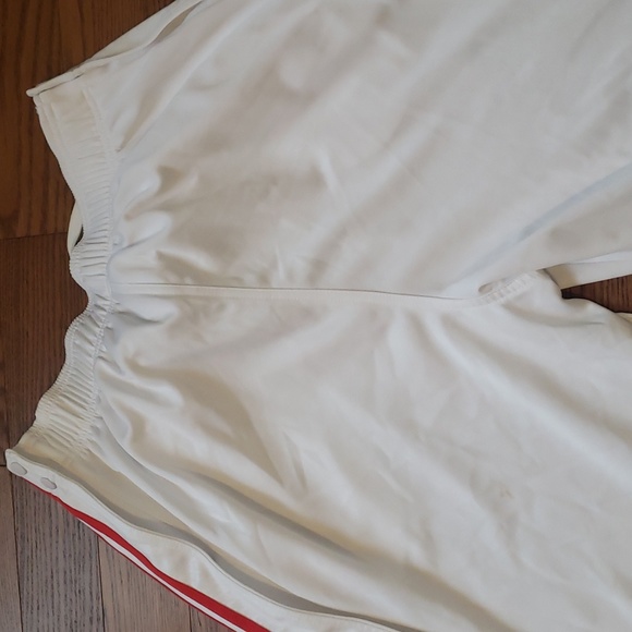 Adidas/Toronto Raptors White & Red Tear Away Open Pants - Picture 14 of 16
